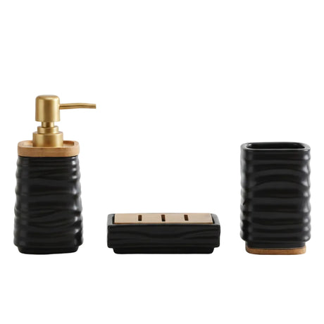Bathroom Set Black (Set of 3)
