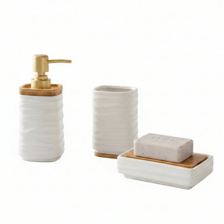 Bathroom Set White (Set of 3)