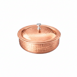 Pure Copper Hammered Handi/Casserole 14cm
