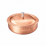 Pure Copper Hammered Handi/Casserole 24cm