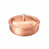 Pure Copper Hammered Handi/Casserole 20cm