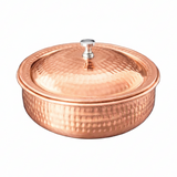 Pure Copper Hammered Handi/Casserole 35cm