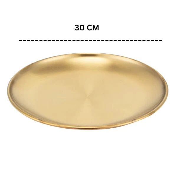 Gold Plated Stainless Steel Plate 30cm