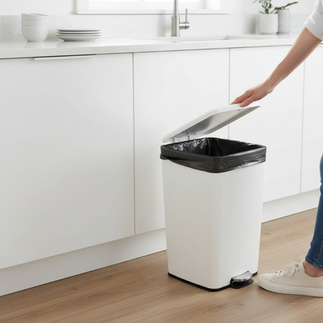 Pedal Bin 30L White