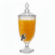Floral Crystal Cut Glass Beverage Dispenser 3L