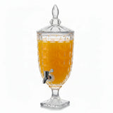 Floral Crystal Cut Glass Beverage Dispenser 3L