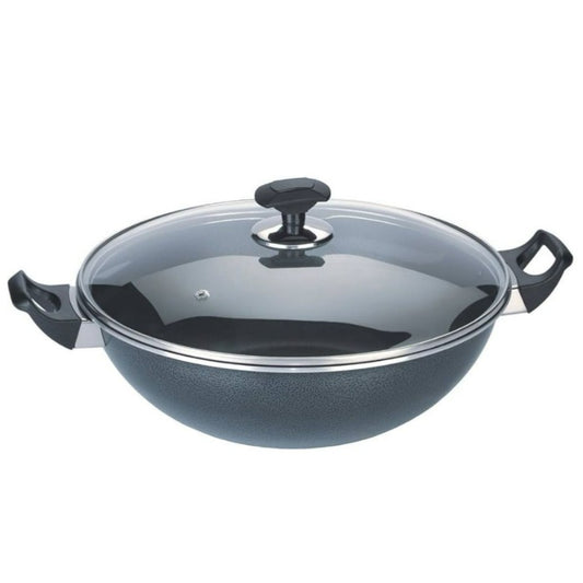 Wok With Glass Lid 28cm
