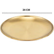 Gold Plated Stainless Steel Plate 34cm