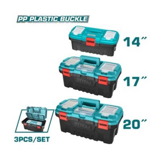 3 Pcs Plastic Tool Boxes Set