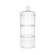3 Layer Glass Cookie Jar 39cm