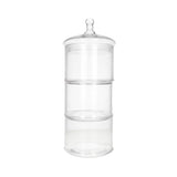 3 Layer Glass Cookie Jar 39cm