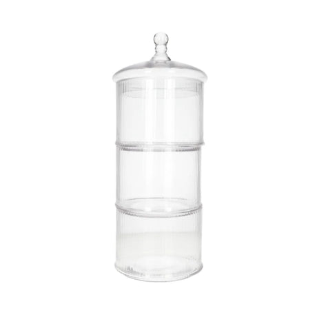 3 Layer Glass Cookie Jar 39cm