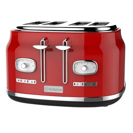 Westinghouse Retro 4 Slice Toaster Red