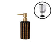 Liquid Soap Dispenser With Black Stand Black & Gold 500ml
