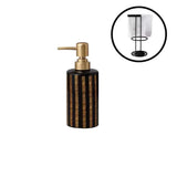 Liquid Soap Dispenser With Black Stand Black & Gold 500ml