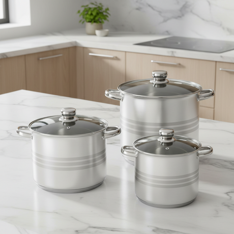 Stainless Steel 6pcs Stockpot Set