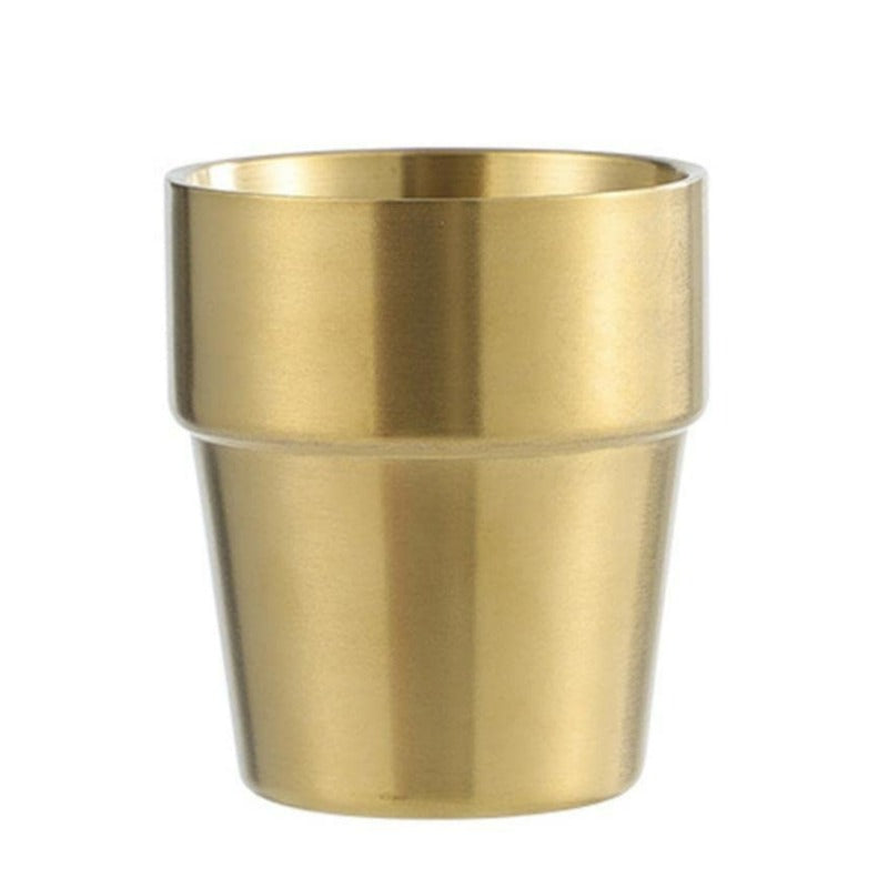 Stainless Steel Drinking Glass Gold 175ml