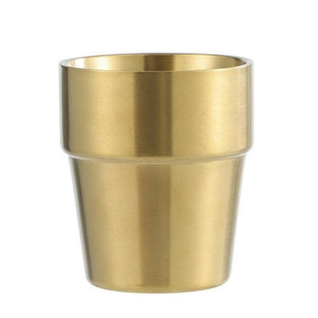Stainless Steel Drinking Glass Gold 175ml