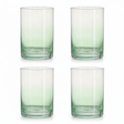 Drinking Glass Set 4Pcs 410ml Soft Green