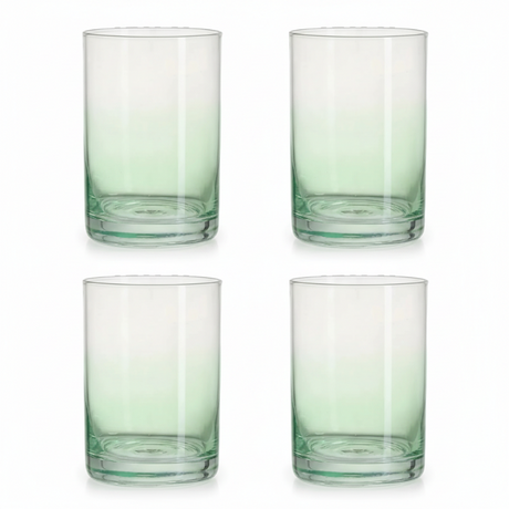 Drinking Glass Set 4Pcs 410ml Soft Green