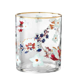 Floral Drinking Glass Set 4Pcs 390ml