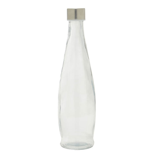 Glass Water Bottle With Metal Lid 500ml