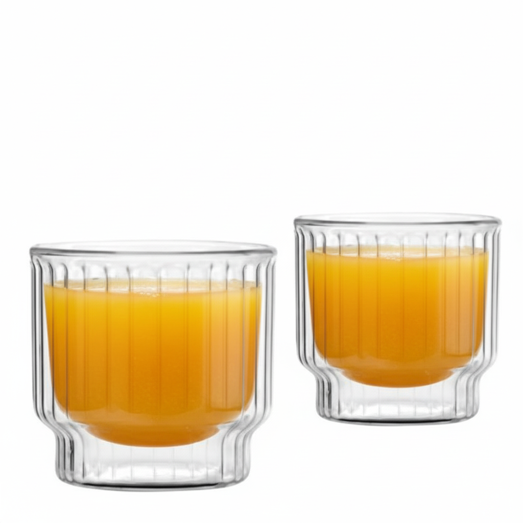Set Of 2 Double Wall Glasses 260ml