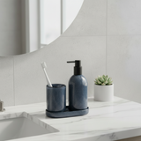 Bathroom Set Speckled Blue (Set of 3 Pcs)