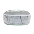 5.5 Ltr Rectangle White Silver Hotpot