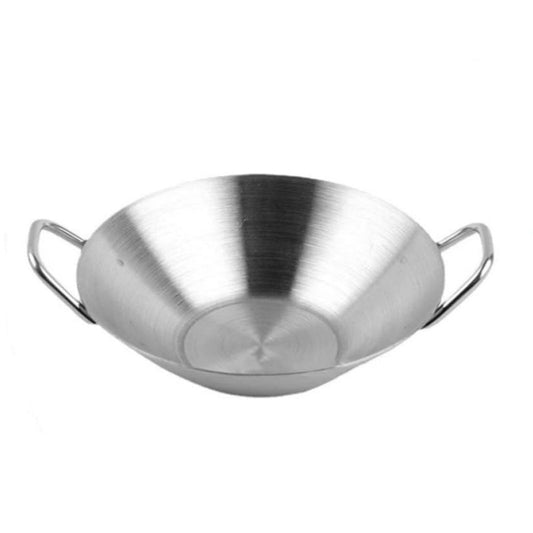 Stainless Steel Wok Silver Large