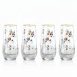 Floral Drinking Glass Set 4Pcs 560ml