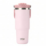 Tyeso Roam Tumbler 2.0 With Flip Straw & Sip Lid 750ml Pink