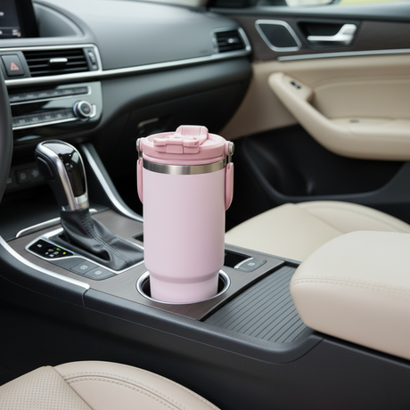 Tyeso Roam Tumbler 2.0 With Flip Straw & Sip Lid 750ml Pink