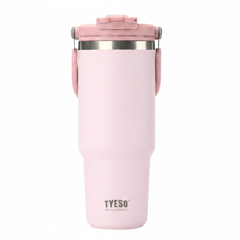 Tyeso Roam Tumbler 2.0 With Flip Straw & Sip Lid 1200ml Pink