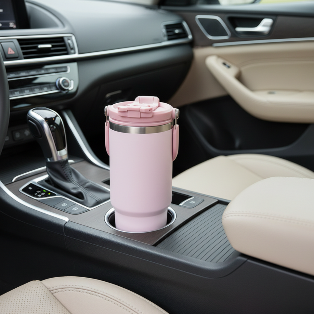 Tyeso Roam Tumbler 2.0 With Flip Straw & Sip Lid 1200ml Pink