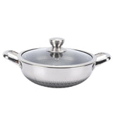Honey Comb Stainless Steel Kadai With Lid 26cm