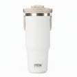 Tyeso Roam Tumbler 2.0 With Flip Straw & Sip Lid 1200ml White