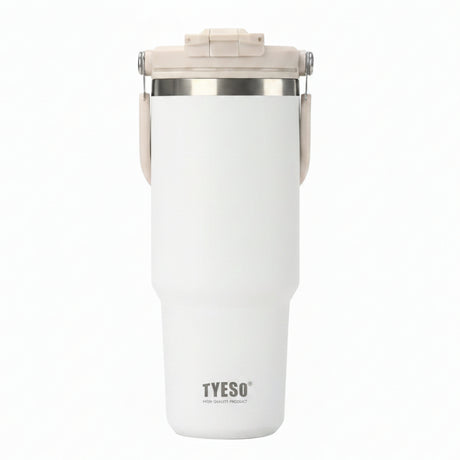 Tyeso Roam Tumbler 2.0 With Flip Straw & Sip Lid 1200ml White