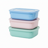 Food Storage Box Plastic 1.6L Set of 3pcs (Made in Portugal)