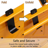 4 Step Folding Iron Ladder