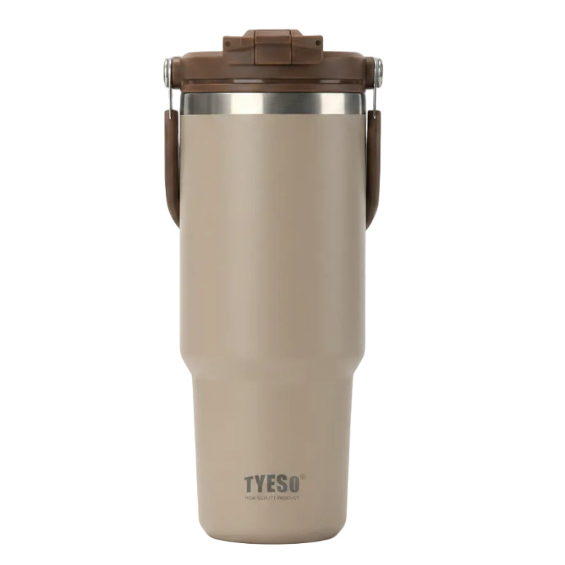 Tyeso Roam Tumbler 2.0 With Flip Straw & Sip Lid 900ml Mocha