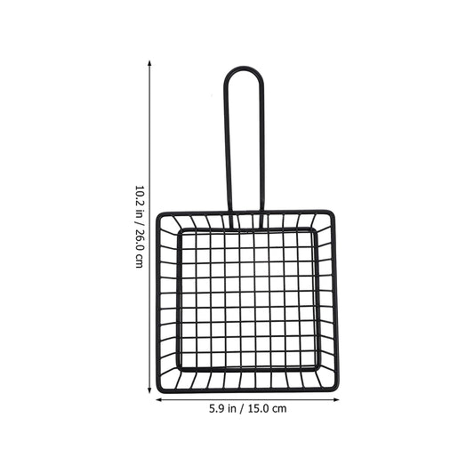 Metal Fry Basket Black