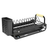 Retractable Metal Dish Drainer Black