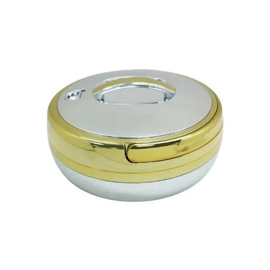3 Ltr Round Gold Silver Hotpot