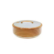 4 Ltr Round Wood Silver Hotpot
