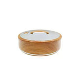 4 Ltr Round Wood Silver Hotpot