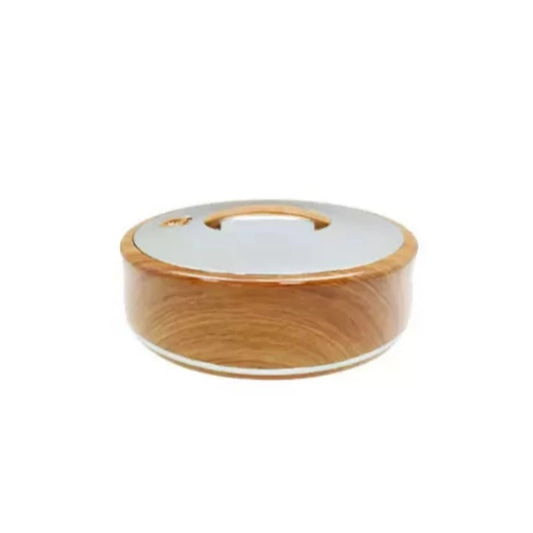 6 Ltr Round Wood Silver Hotpot