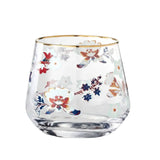 Floral Drinking Glass Set 4Pcs 420ml