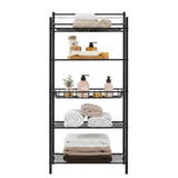 5 Tier Metal Storage Rack Black
