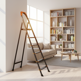 Metal Ladder 6 Steps Black (Made in Turkey)